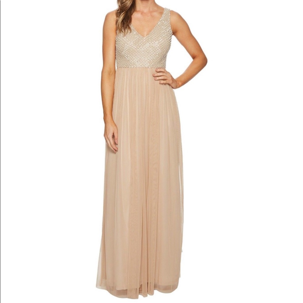 Adriana Pappell Pearl Bodice Dress (size 4)
